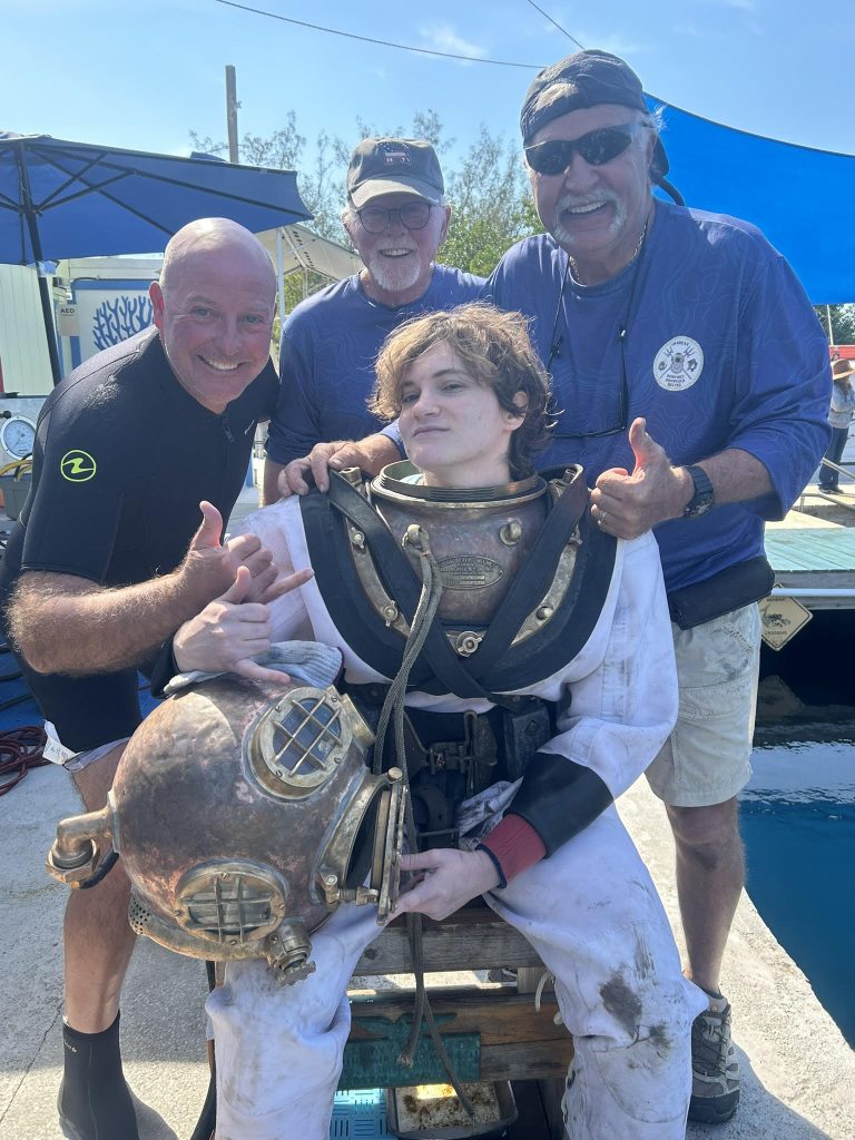 Jon Hazelbaker at work with Dive A Mark V